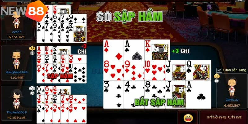 cách xếp bài mậu binh Cách xếp bài mậu binh theo phé đôi