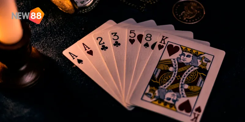 Cách chia bài và xác định bộ bài trong Three Card Poker.