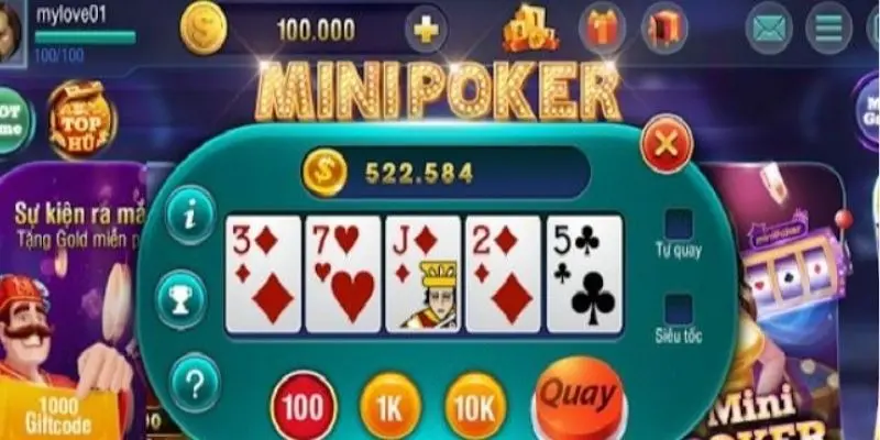 Nội dung hướng dẫn cách chơi Mini poker